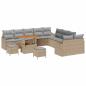 Preview: Garten-Sofa-Set 13 stk. 12-Sitzanzahl Beige und Hellgrau