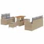 Preview: Garten-Sofa-Set 8 stk. 7-Sitzanzahl Beige und Hellgrau