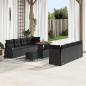 Preview: ARDEBO.de - Garten-Sofa-Set 11 Stk. 10-Sitzanzahl Schwarz