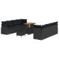 Preview: Garten-Sofa-Set 11 Stk. 10-Sitzanzahl Schwarz