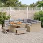 Preview: 12-teiliges Garten-Sofa-Set mit Kissen in Beige aus Poly-Rattan, Akazie, 2-Sitzer Garten-Sofa mit Stauraum & Kissen in Beige aus Poly-Rattan, 3-teiliges Garten-Ess-Set mit Kissen in Beige aus Poly-Rattan, Akazie