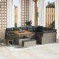 Preview: ARDEBO.de - Garten-Sofa-Set 12 Stk. 11-Sitzanzahl Grau