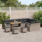 Preview: 13-teiliges Garten Sofaset mit Polstern Grau Poly Rattan Akazie, 2-Sitzer Garten Sofa mit Stauraum & Polstern Grau Poly Rattan, 4-teiliges Garten Essset mit Polstern Grau Poly Rattan Akazie