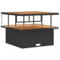 Preview: 8-teiliges Garten Sofa Set mit Kissen Schwarz Poly Rattan Akazie, 2-Sitzer Garten Sofa mit Stauraum & Kissen Schwarz Poly Rattan, 3-teiliges Garten Essset mit Kissen Schwarz Poly Rattan Akazie