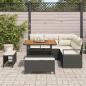 Preview: 8-teiliges Garten-Sofa-Set mit Kissen in Schwarz Poly-Rattan Akazie, 2-Sitzer Garten-Sofa mit Stauraum & Kissen Schwarz Poly-Rattan, 3-teiliges Garten-Dining-Set mit Kissen Schwarz Poly-Rattan Akazie