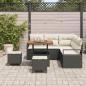 Preview: 8-teiliges Garten-Sofa-Set mit Kissen - Schwarz Poly-Rattan Akazie, 2-Sitzer Garten-Sofa mit Stauraum & Kissen - Schwarz Poly-Rattan, 3-teiliges Garten-Ess-Set mit Kissen - Schwarz Poly-Rattan Akazie