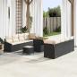 Preview: ARDEBO.de - Garten-Sofa-Set 11 stk. 10-Sitzanzahl Schwarz und Creme