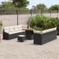 Preview: Garten-Sofa-Set 11 stk. 10-Sitzanzahl Schwarz und Creme