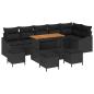 Preview: Gartensofa-set 10 stk. 8-Sitzanzahl Schwarz Poly Rattan