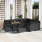 Preview: ARDEBO.de - Gartensofa-set 12 Stk. 7-Sitzanzahl Schwarz Poly Rattan