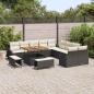 Preview: 13-teiliges Garten-Sofa-Set mit Kissen Schwarz Poly-Rattan Akazie, 2-Sitzer Garten-Sofa mit Stauraum & Kissen Schwarz Poly-Rattan, 3-teiliges Garten-Ess-Set mit Kissen Schwarz Poly-Rattan Akazie