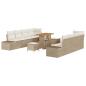 Preview: Gartensofa-set Beige Poly Rattan