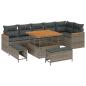 Preview: Gartensofa-set 9 stk. 6-Sitzanzahl Grau Poly Rattan