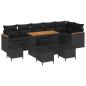 Preview: Gartensofa-set 10 stk. 6-Sitzanzahl Schwarz Poly Rattan