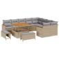Preview: Gartensofa-set 12 stk. 9-Sitzanzahl Beige Poly Rattan
