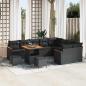Preview: ARDEBO.de - Gartensofa-set 12 stk. 9-Sitzanzahl Schwarz Poly Rattan