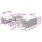 Preview: Gartensofa-set mit Kissen 11 pcs Schwarz und Creme Poly-Rattan