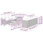 Preview: Gartensofa-set mit Kissen 12 pcs Beige und Hellgrau Poly-Rattan