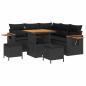 Preview: Gartensofa-set 9 Stk. 8-Sitzanzahl Schwarz Poly-Rattan