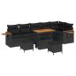 Preview: ARDEBO.de - Gartensofa-set 11 Stk. 9-Sitzanzahl Schwarz Poly-Rattan