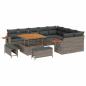 Preview: Gartensofa-set 13 Stk. 11-Sitzanzahl Grau Poly-Rattan