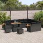 Preview: Gartensofa-set 13 Stk. 9-Sitzanzahl Schwarz Poly-Rattan