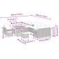 Preview: Gartensofa-set mit Kissen 17 pcs Beige und Hellgrau Poly-Rattan
