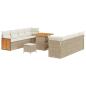 Preview: Gartensofa-set mit Kissen 12 pcs Beige und Creme Poly-Rattan