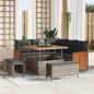 Preview: ARDEBO.de - Gartensofa-set 9 stk. 8-Sitzanzahl Grau Poly-Rattan