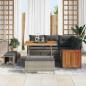 Preview: Gartensofa-set 9 stk. 8-Sitzanzahl Grau Poly-Rattan