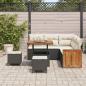 Preview: 8-teiliges Garten Sofaset mit Kissen Schwarz Poly-Rattan Akazie, 3-teiliges Garten Ess-Set mit Kissen Schwarz Poly-Rattan Akazie