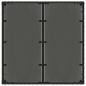 Preview: 5-teiliges Garten Esszimmer Set Schwarz Poly Rattan, stapelbare Gartenstühle mit Kissen - 2-teiliges Set in Schwarz Poly Rattan