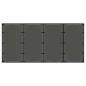 Preview: 9-teiliges Garten Essset Schwarzes Poly Rattan, Stapelbare Gartenstühle mit Kissen - 2-teiliges Set in Schwarz Poly Rattan