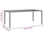 Preview: 7-teiliges Garten Esszimmer Set Grau Poly Rattan, stapelbare Gartenstühle mit Kissen 2 Stück Grau Poly Rattan