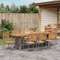 Preview: Garten Essgruppe 9 stk. Grau und Braun Poly-Rattan