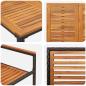 Preview: 5-teiliges Garten-Ess-Set Schwarz Poly Rattan Akazie, Stapelbare Gartenstühle mit Kissen 2 Stück Schwarz Poly Rattan, Gartentisch 150x90x75 cm aus massiver Akazie und Metall