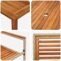 Preview: Garten Essgruppe 5 pcs Beige Massivholz Akazie