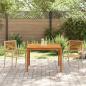 Preview: 3-teiliges Garten Essset Beige, Poly-Rattan Akazie, stapelbare Gartenstühle mit Kissen - Set aus 2 in Beige Poly-Rattan