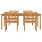 Preview: 5-teiliges Garten-Esszimmer-Set aus massivem Akazienholz