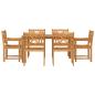 Preview: Garten Essgruppe 7 pcs Braun Massivholz Akazie
