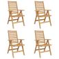 Preview: Gartenstühle Klappbar 4 Stk Massivholz Teak, Gartenstühle 2 Stk Massivholz Teak
