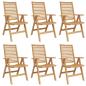 Preview: Gartenstühle Faltbar 6 Stück Massivholz Teak, Gartenstühle 2 Stück Massivholz Teak