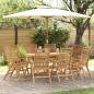 Preview: ARDEBO.de - Gartenstühle Faltbar 8 pcs Massivholz Teak, Gartenstühle 2 pcs Massivholz Teak