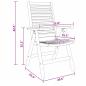Preview: Gartenstühle Faltbar 8 pcs Massivholz Teak, Gartenstühle 2 pcs Massivholz Teak