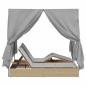 Preview: Doppelte Sonnenliege Grau 205 x 129 x 200 cm Poly-Rattan