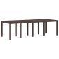 Preview: Gartentisch Braun 250x100x73 cm Poly Rattan, Gartentisch Braun 100x100x73 cm Poly Rattan, Gartentisch Braun 150x100x73 cm Poly Rattan