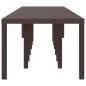 Preview: Gartentisch Braun 400 x 100 x 73 cm Poly-Rattan