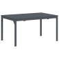 Preview: 10-teiliges Garten Essset mit Kissen Braunes Poly-Rattan, Ausziehbarer Gartentisch Anthrazit (140-210)x90x73 cm Stahl