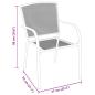 Preview: 9-teiliges Flurmöbel-Set Anthrazit Stahl, Ausziehbarer Gartentisch Anthrazit (140-210)x90x73 cm Stahl