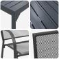 Preview: 9-teiliges Flurmöbel-Set Anthrazit Stahl, Ausziehbarer Gartentisch Anthrazit (140-210)x90x73 cm Stahl